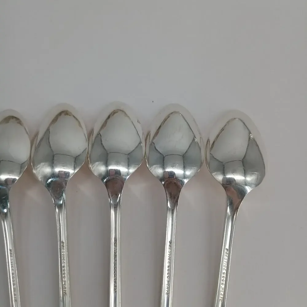 7X LH Tsp Oneida Prestige GRENOBLE Silverplate Long Handled Tea Malt Teaspoons